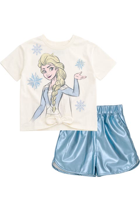 Frozen Queen Elsa 2-Piece T-Shirt and Dolphin Shorts Set