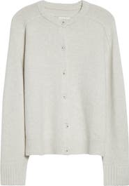 LOULOU DE SAISON Aidar Crop Wool & Cashmere Crewneck Cardigan
