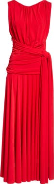 Brandon Maxwell The Isadora Draped Jersey Maxi Dress