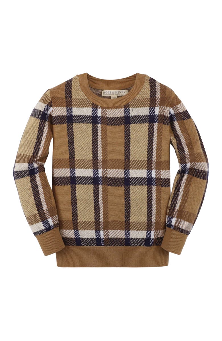 Hope & Henry Boys' Organic Intarsia Crew Neck Sweater, Kids, Main, color,