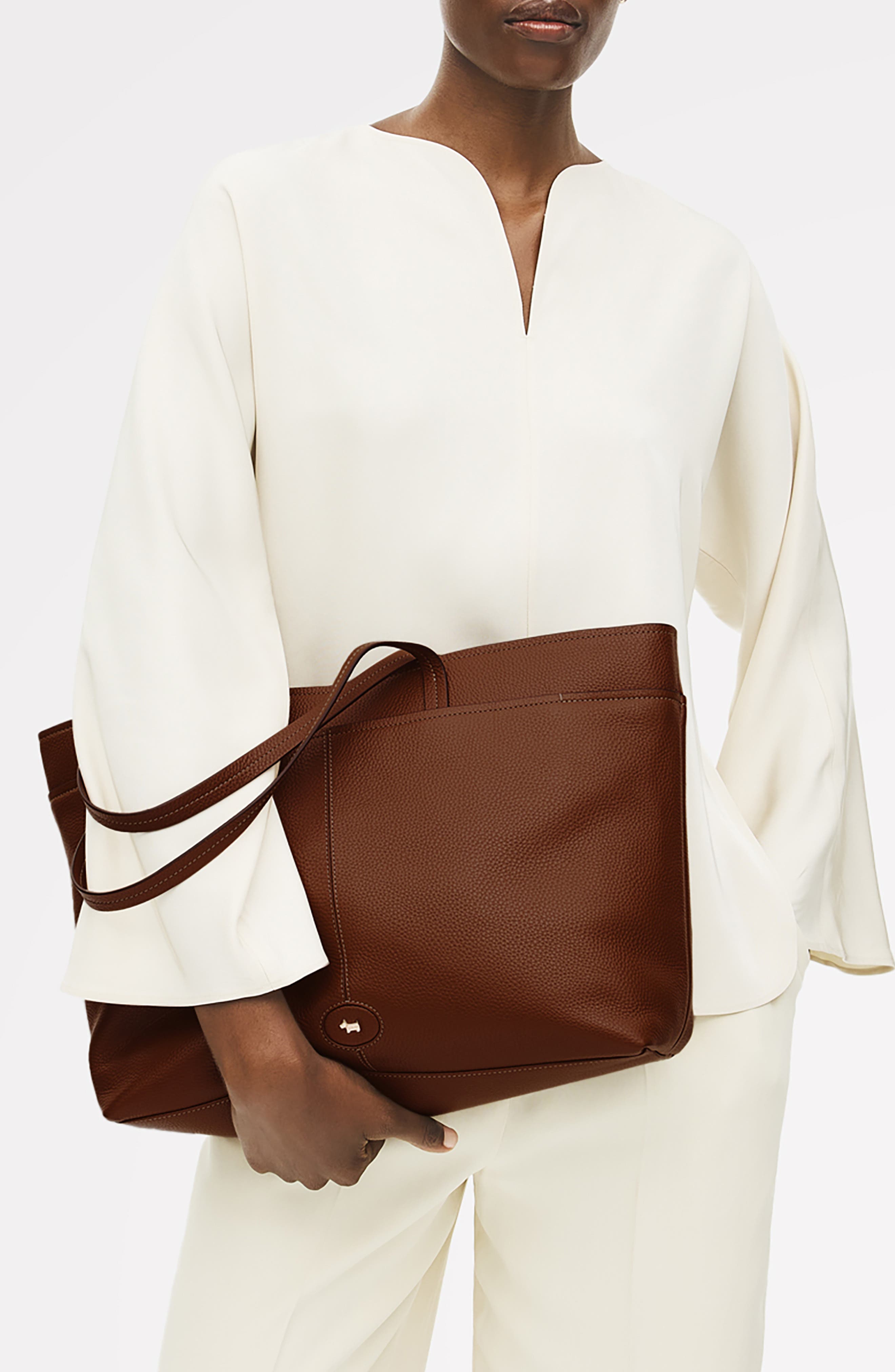 Radley Large Maldon Mews Zip Top Tote Bag, Alternate, color, Cognac