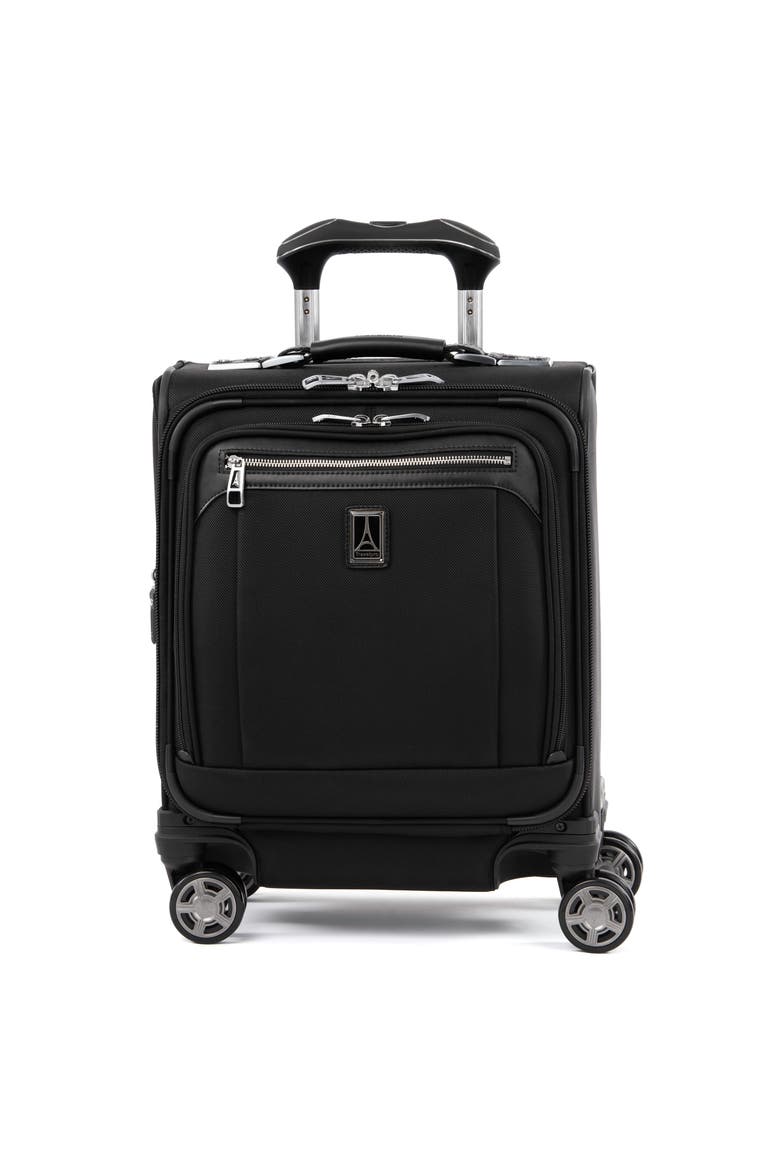 Platinum Elite 16" Underseat Spinner Tote Bag with USB Port, Main, color, Shadow Black
