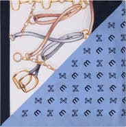 maje Equestrian motif silk scarf