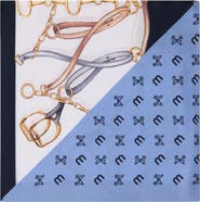maje Equestrian motif silk scarf