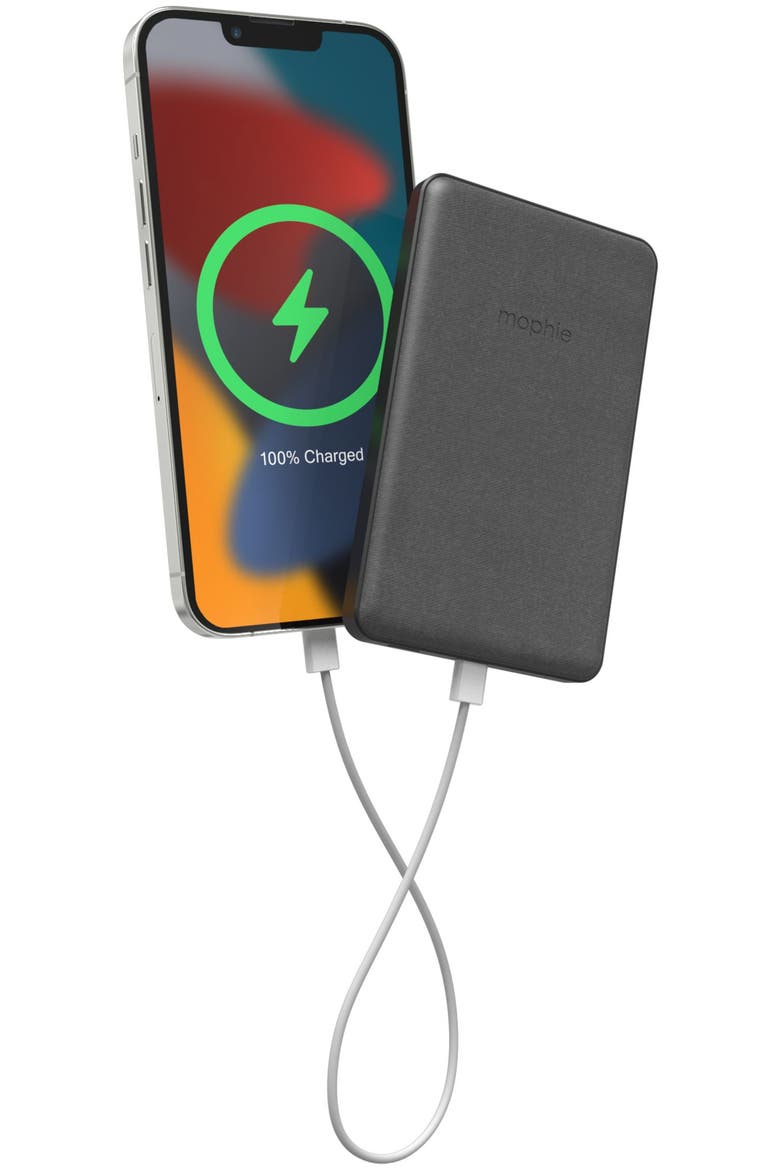 Snap+ MagSafe Juice Pack Mini Wireless Charging Power Bank 5,000 mAh, Alternate, color, Black