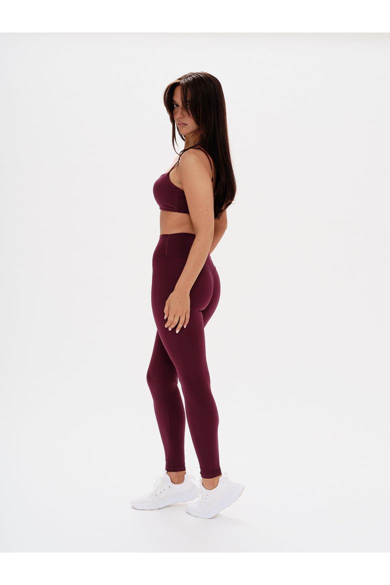 High-Waisted Legging, Alternate, color, Mulberry Merlot