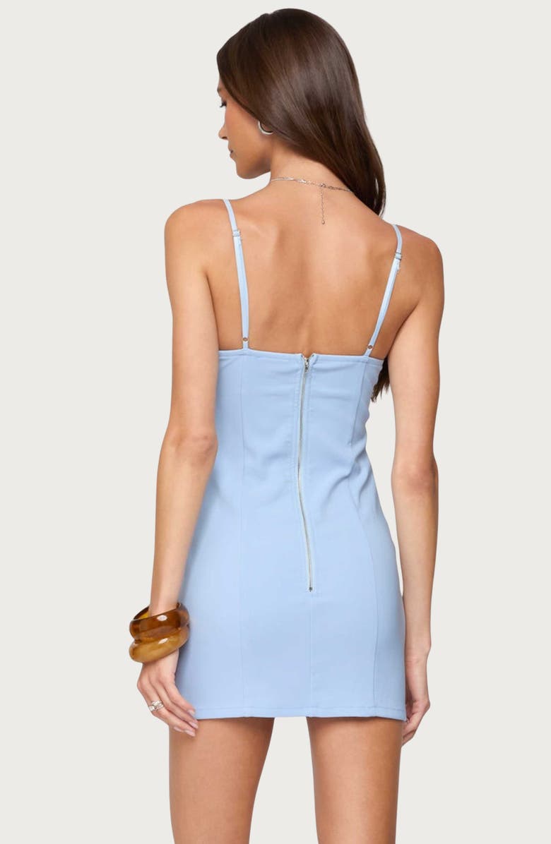 EDIKTED Callum Cutout Minidress, Alternate, color, Light-Blue