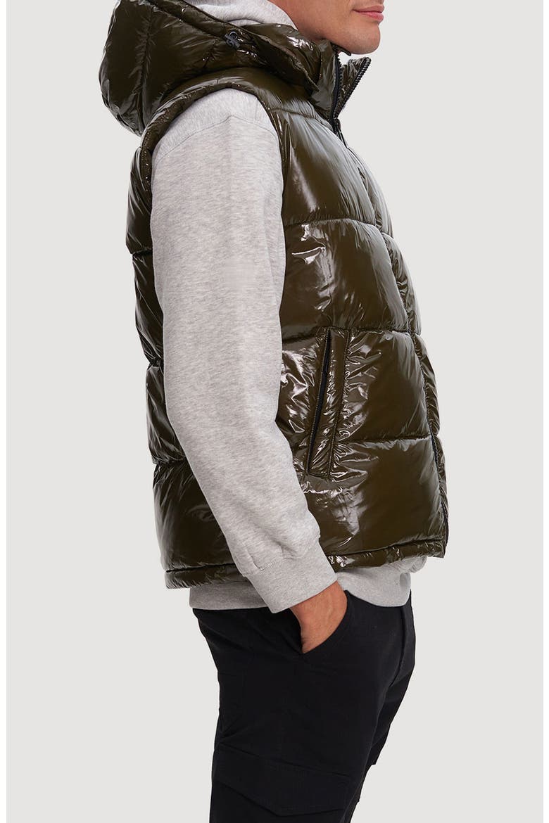 Ledger Hooded Puffer Vest, Alternate, color, OLIVE