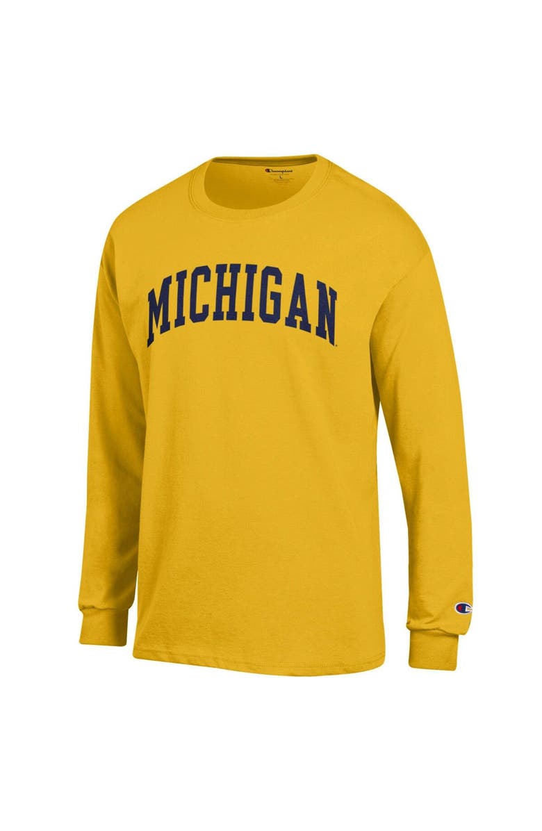 Champion Men's Champion Maize Michigan Wolverines Basic Arch Long Sleeve T-Shirt, Alternate, color, Maize