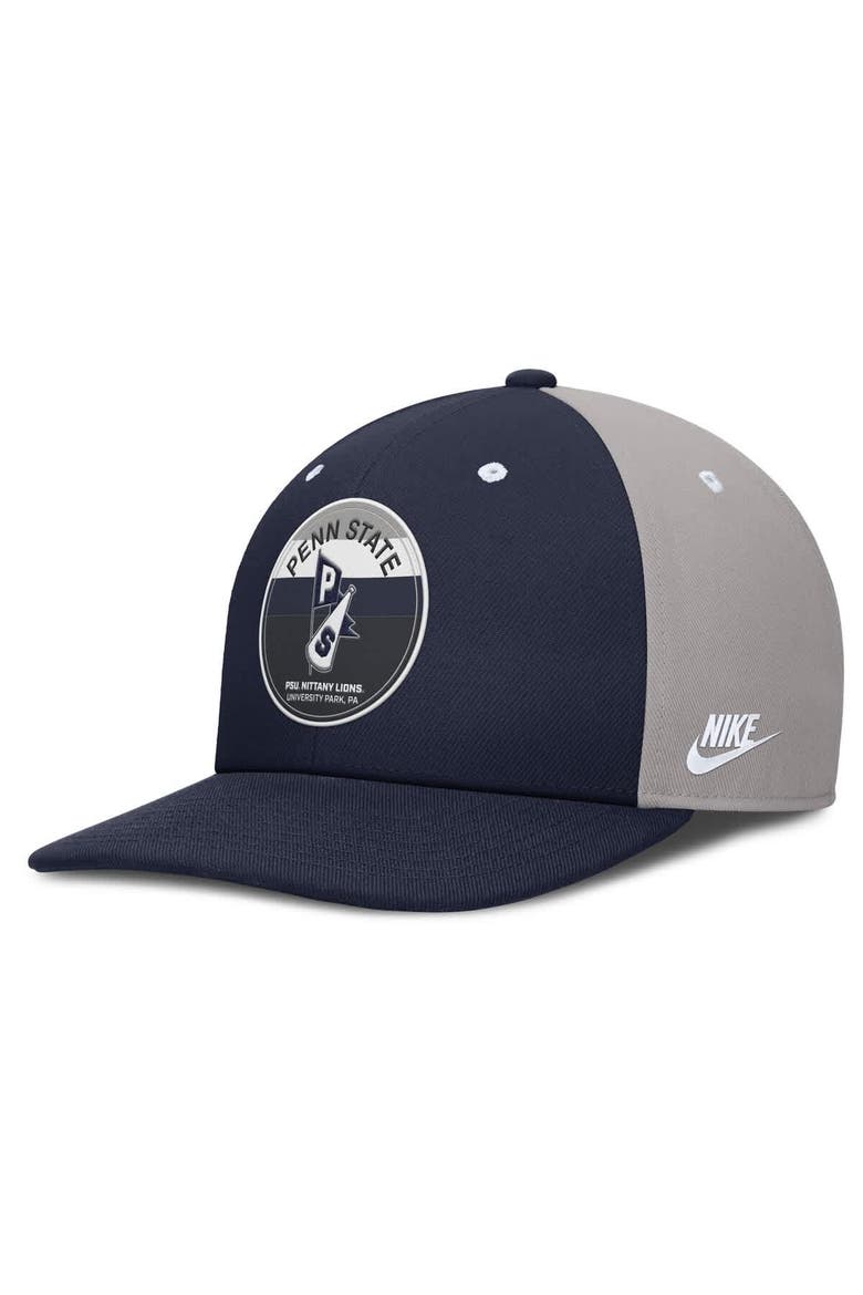 Men's Nike Navy/Gray Penn State Nittany Lions Prep Pro Performance Snapback Hat, Main, color, Navy