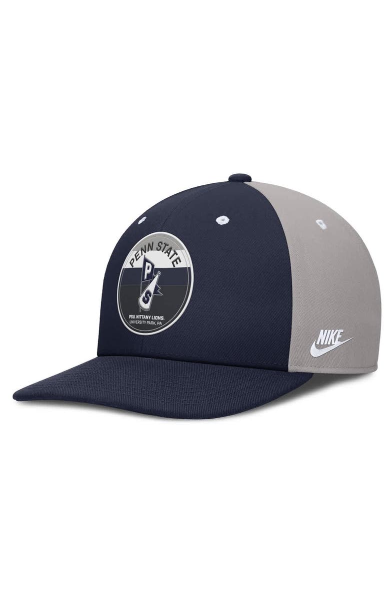 Nike Men's Nike Navy/Gray Penn State Nittany Lions Prep Pro Performance Snapback Hat, Main, color, Navy