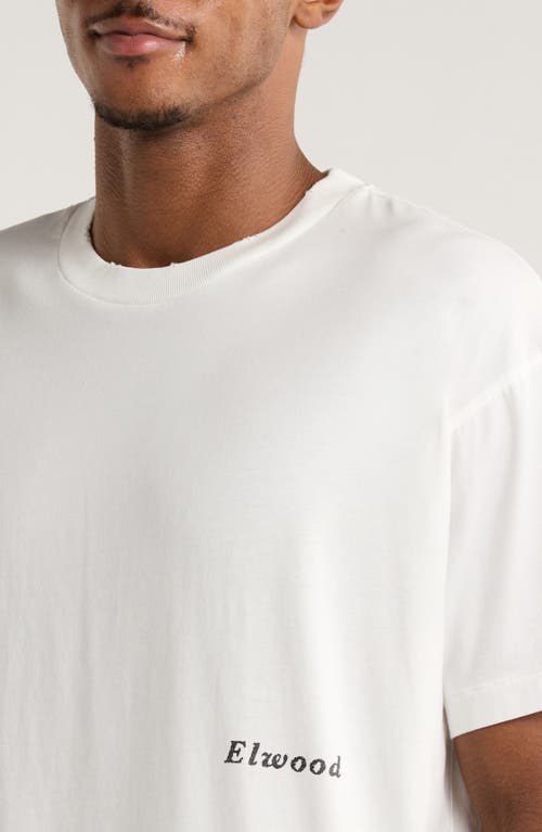 Elwood Trademark Oversize Graphic T-shirt In White
