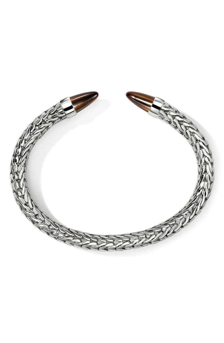 John Hardy Spear 50 Flex Cuff Bracelet, Alternate, color, Silver