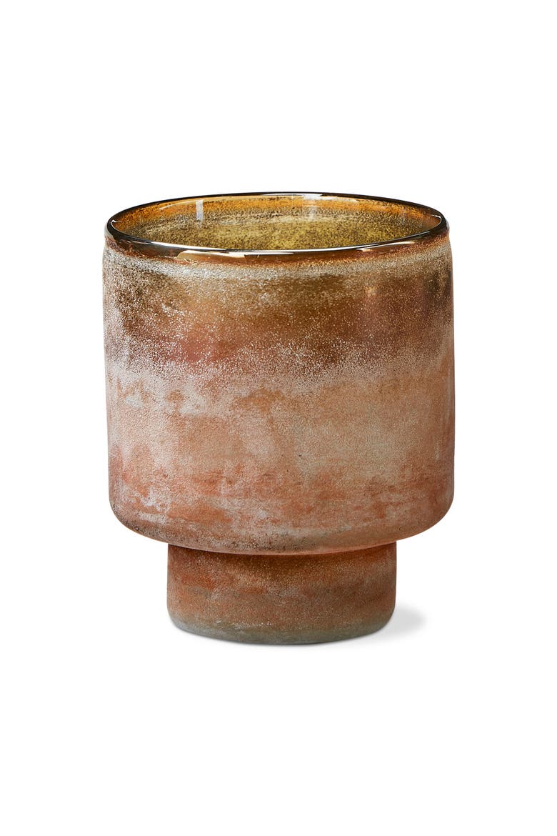 Moda Art Glass Hurricane Decorative Vase and Candle Holder, Main, color, Brown