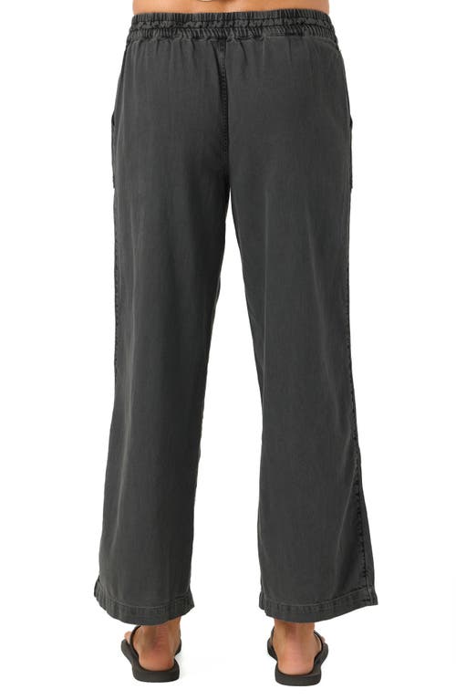 O'neill Sevie Drawstring Cotton Twill Pants In Black