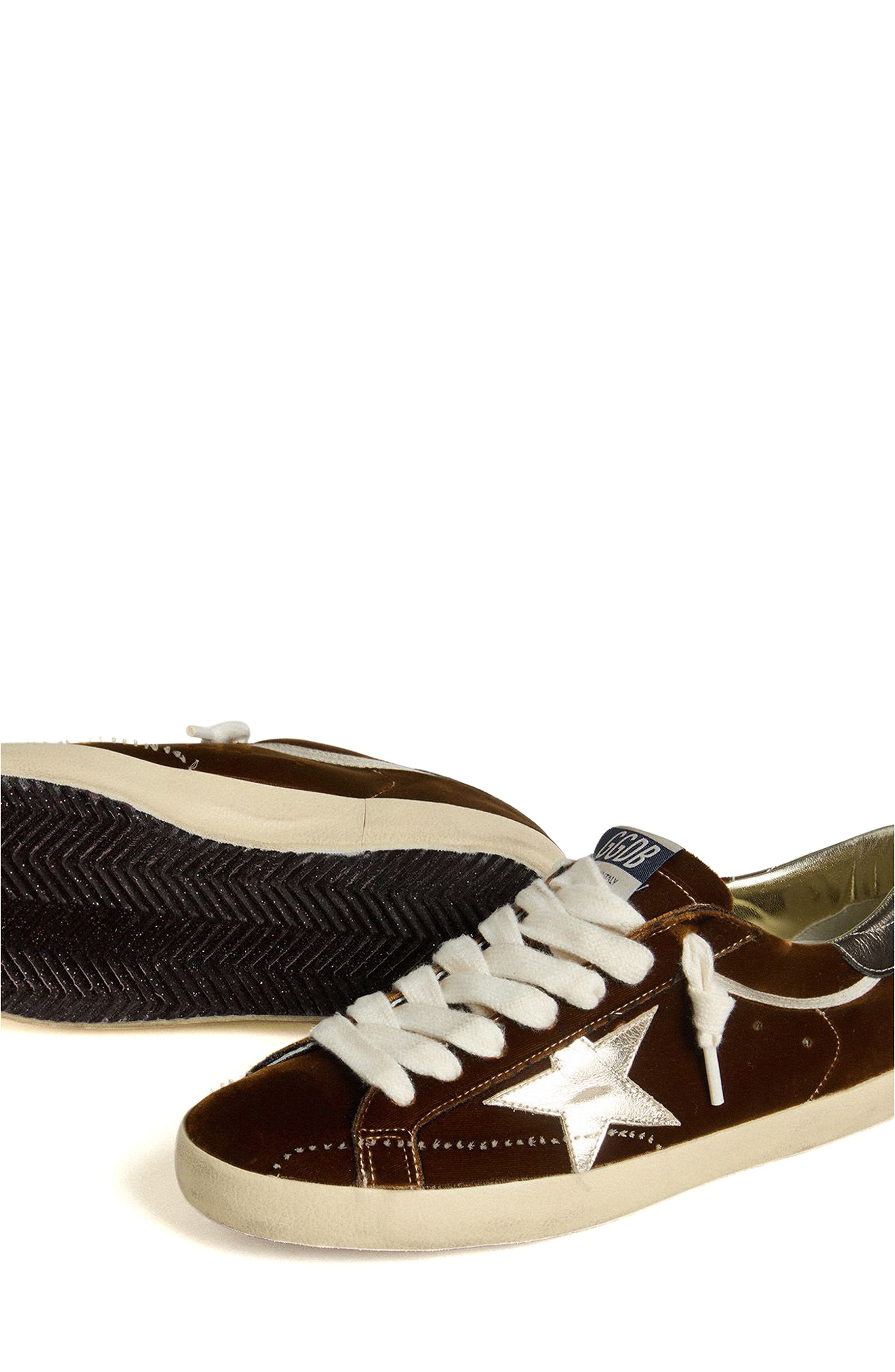 Golden Goose Super-Star Low Top Sneaker, Alternate, color, Cognac/ Platinum/ Gun Metal