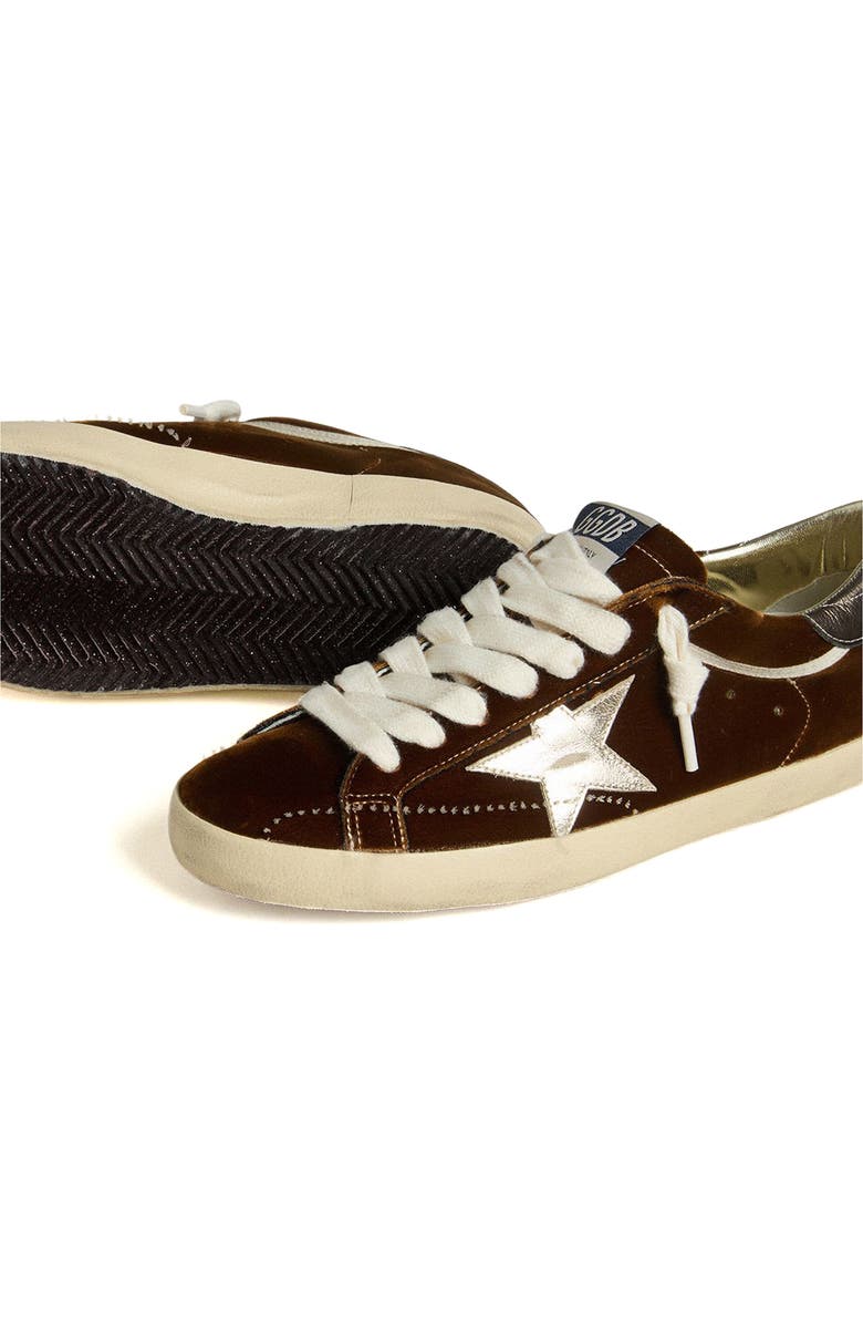 Golden Goose Super-Star Low Top Sneaker, Alternate, color, Cognac/ Platinum/ Gun Metal