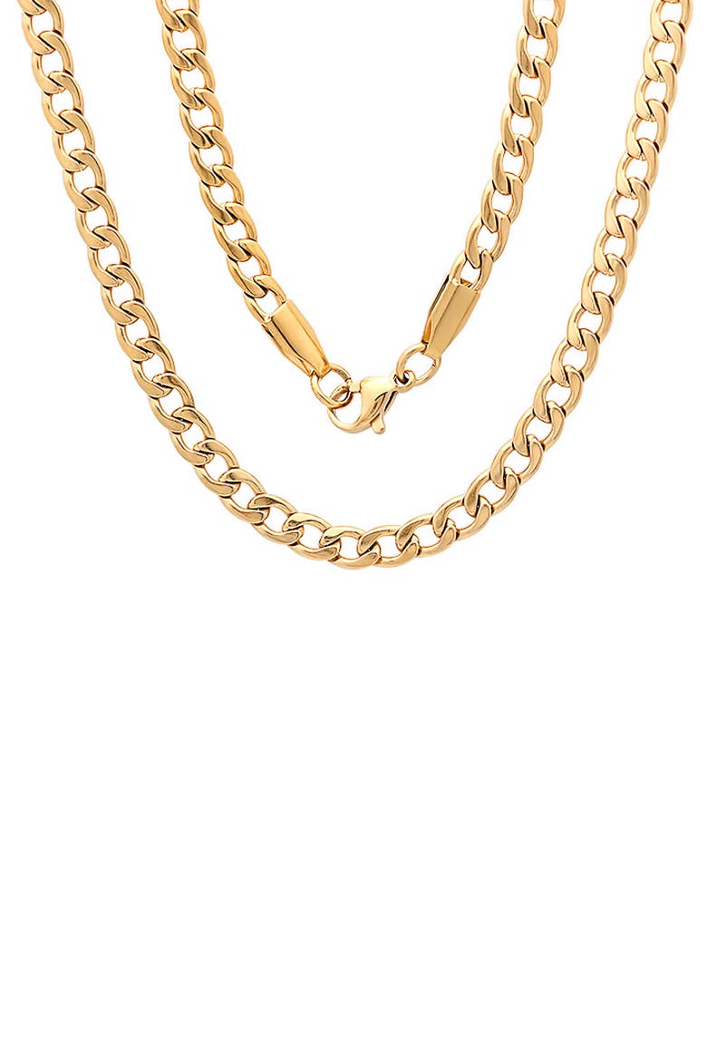 Curb Chain Necklace, Main, color, GOLD