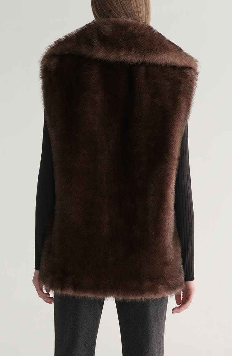 A.L.C. Devon Oversize Faux Fur Vest, Alternate, color, Mink