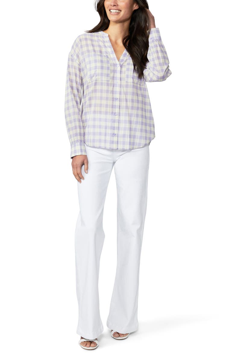 PAIGE Ellanie Plaid Shirt, Alternate, color, Lavender Multi