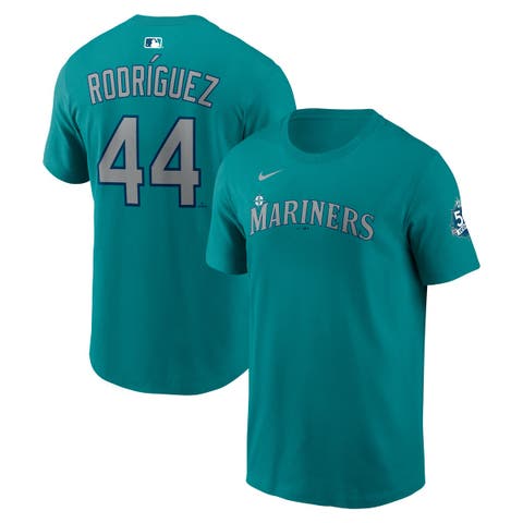 Men's Nike Julio Rodríguez Teal Seattle Mariners Name & Number T-Shirt