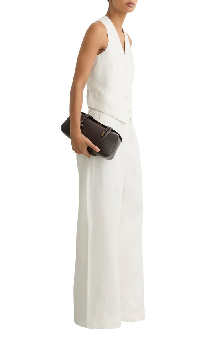 Reiss Alyx Linen Blend Tailored Vest, Alternate, color, White