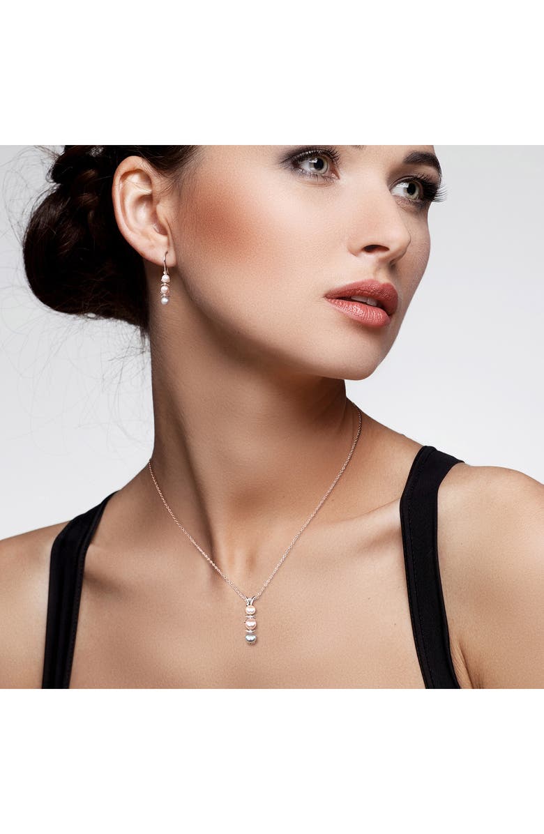 DELMAR Cultured Freshwater Pearl Pendant Necklace & Drop Earrings Set, Alternate, color, Multicolor