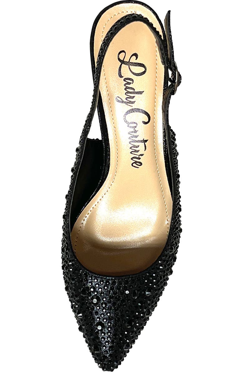 LADY COUTURE Onyx Rhinestone Slingback Pump, Alternate, color, Black