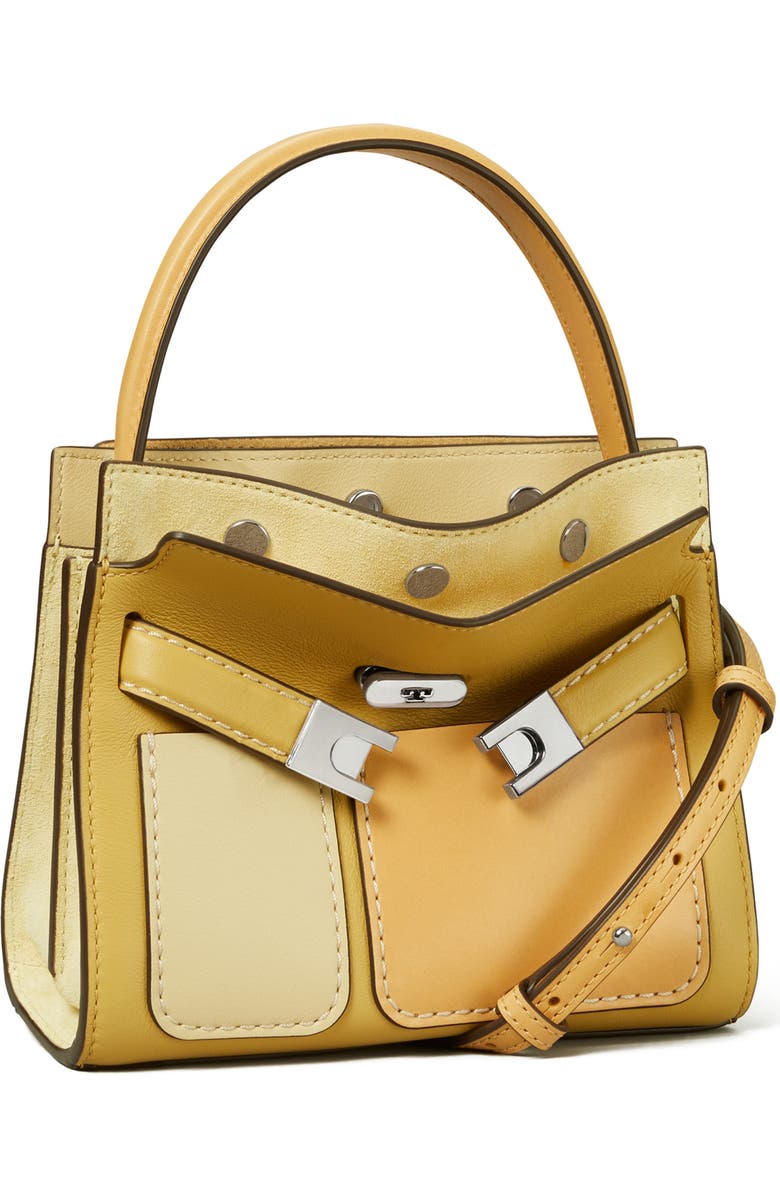 Tory Burch Petite Lee Radziwill Pocket Leather Double Bag, Alternate, color,