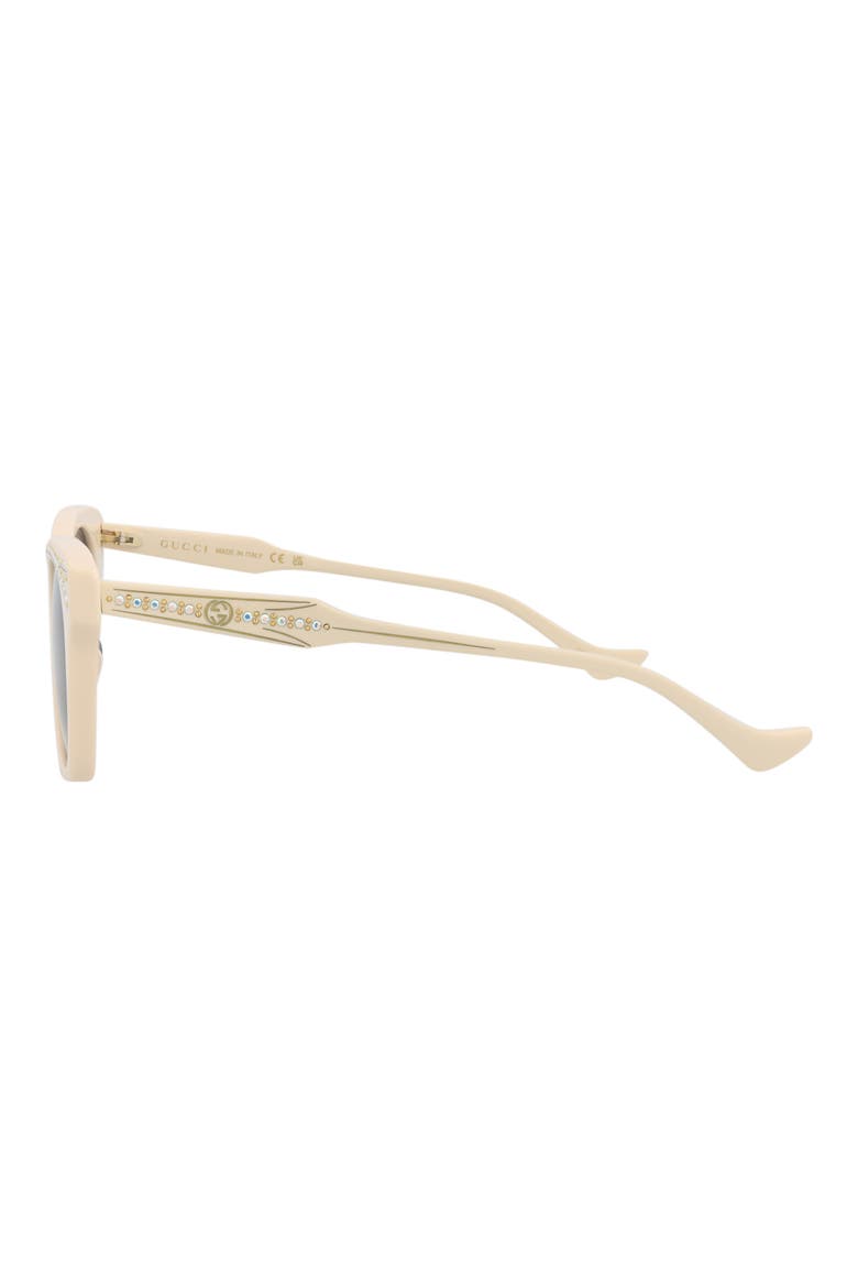 55mm Cat Eye Sunglasses, Alternate, color, IVORY IVORY BLUE