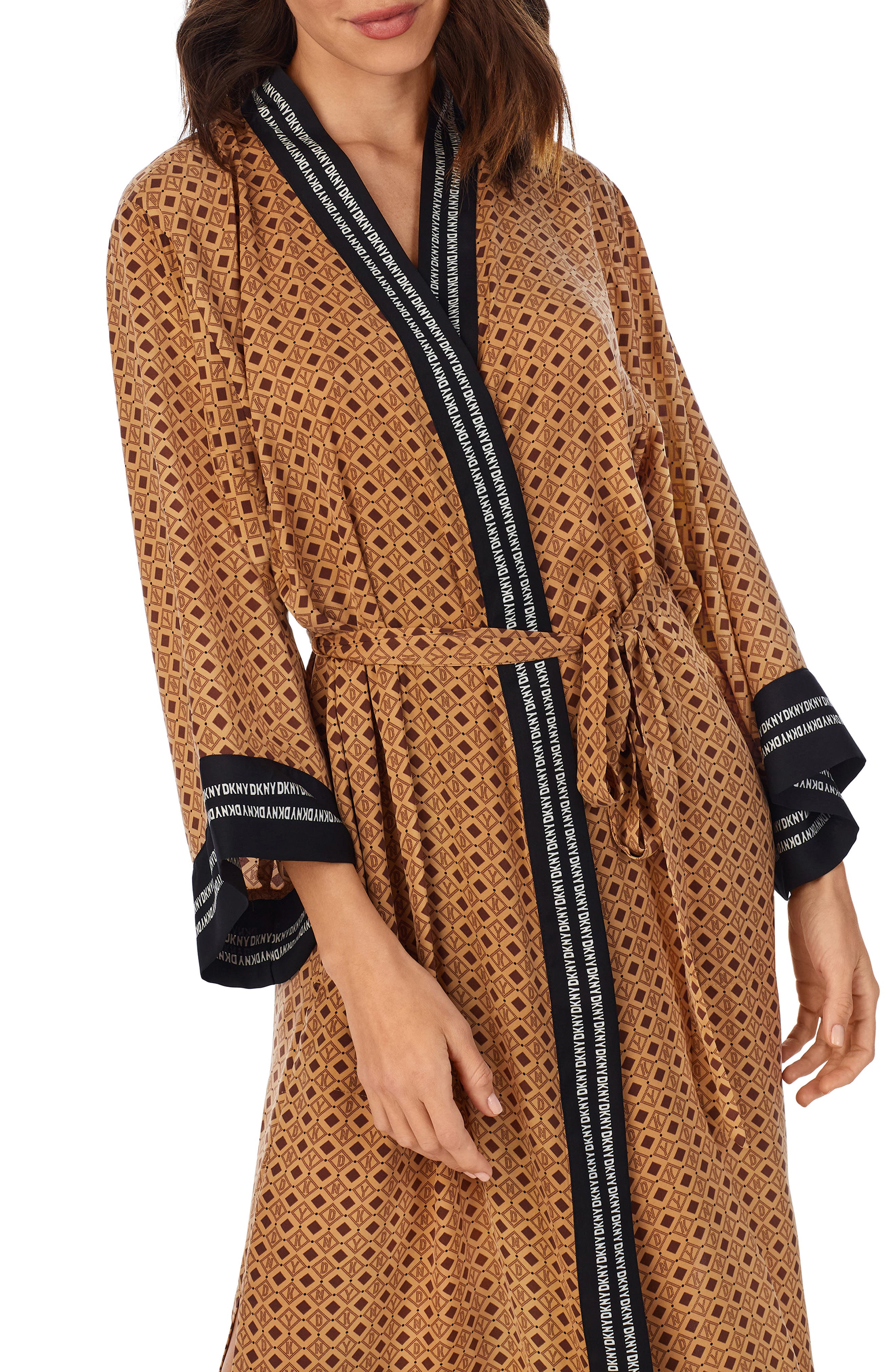 DKNY Ballet Logo Jacquard Robe (Women) | Nordstrom