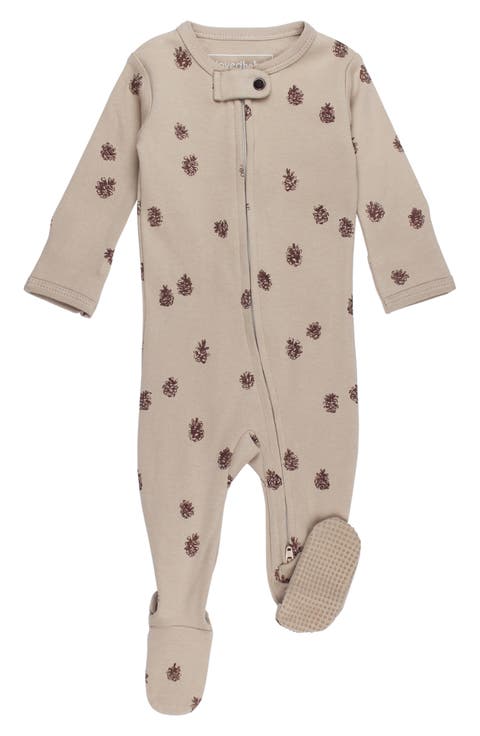 Print Fitted One-Piece Organic Cotton Footie Pajamas (Baby)
