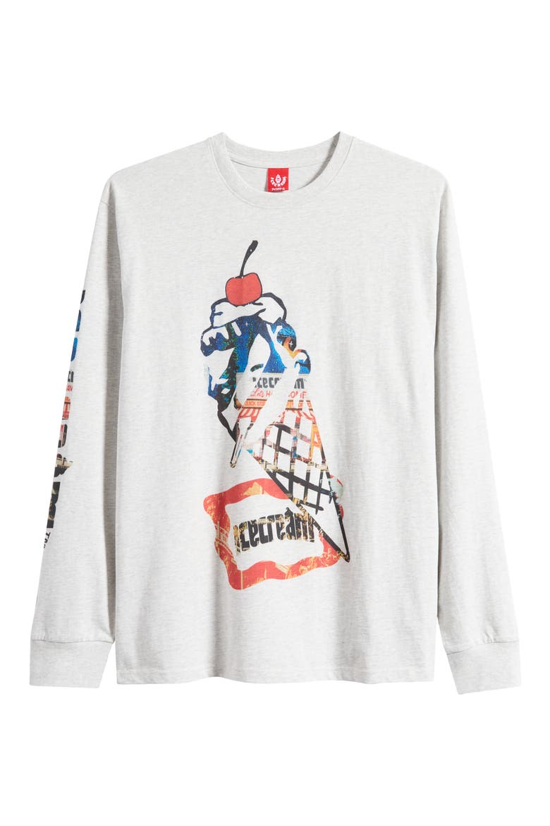 Cone Man Graphic Long Sleeve T-Shirt, Alternate, color, LIGHT GRAY