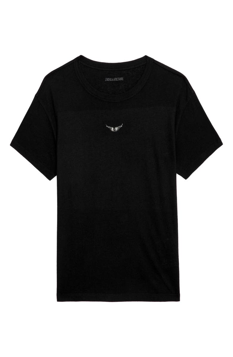 Zadig & Voltaire Marta Diamante Wings T-Shirt, Alternate, color,