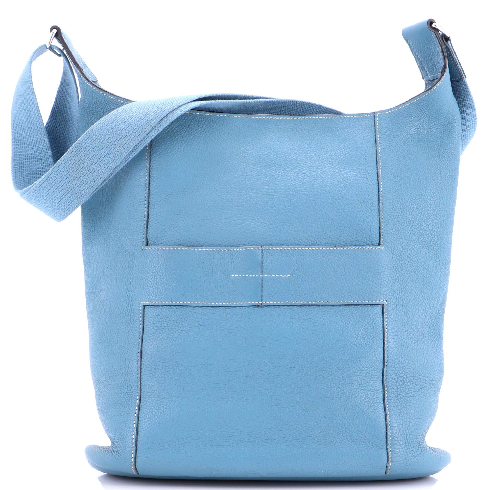 Pre-Owned Hermes Sac Good News Bag Leather GM, Main, color, Bleu Jean