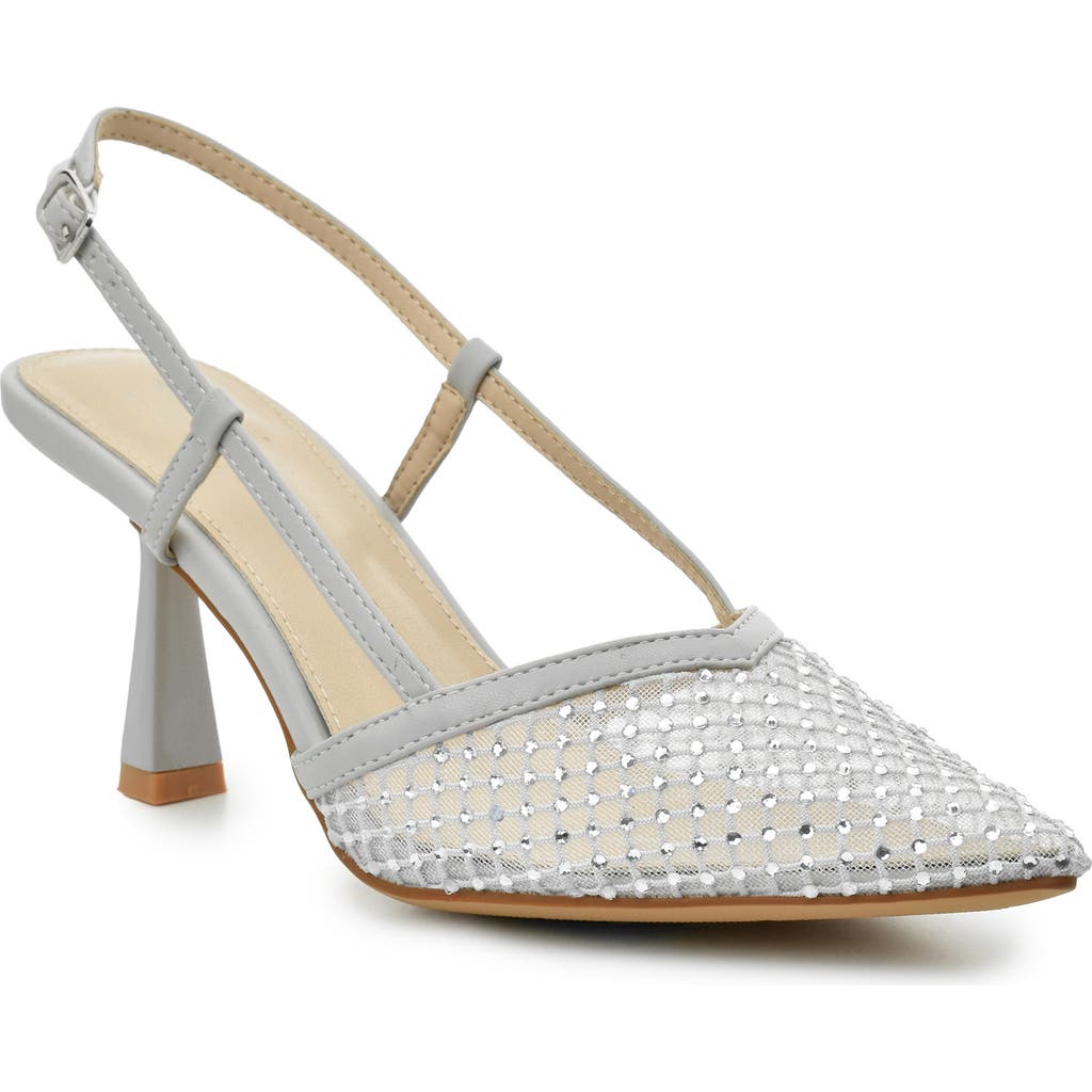 NICOLE MILLER NICOLE MILLER RHINESTONE MESH SLINGBACK PUMP