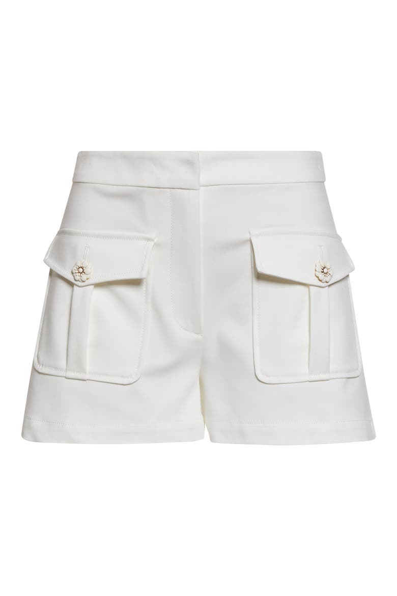 Ava Cotton Blend Shorts, Alternate, color, IVORY