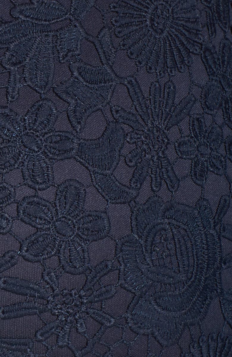 Lulus Lulu's Open Back Cap Sleeve Lace Mermaid Gown, Alternate, color, 