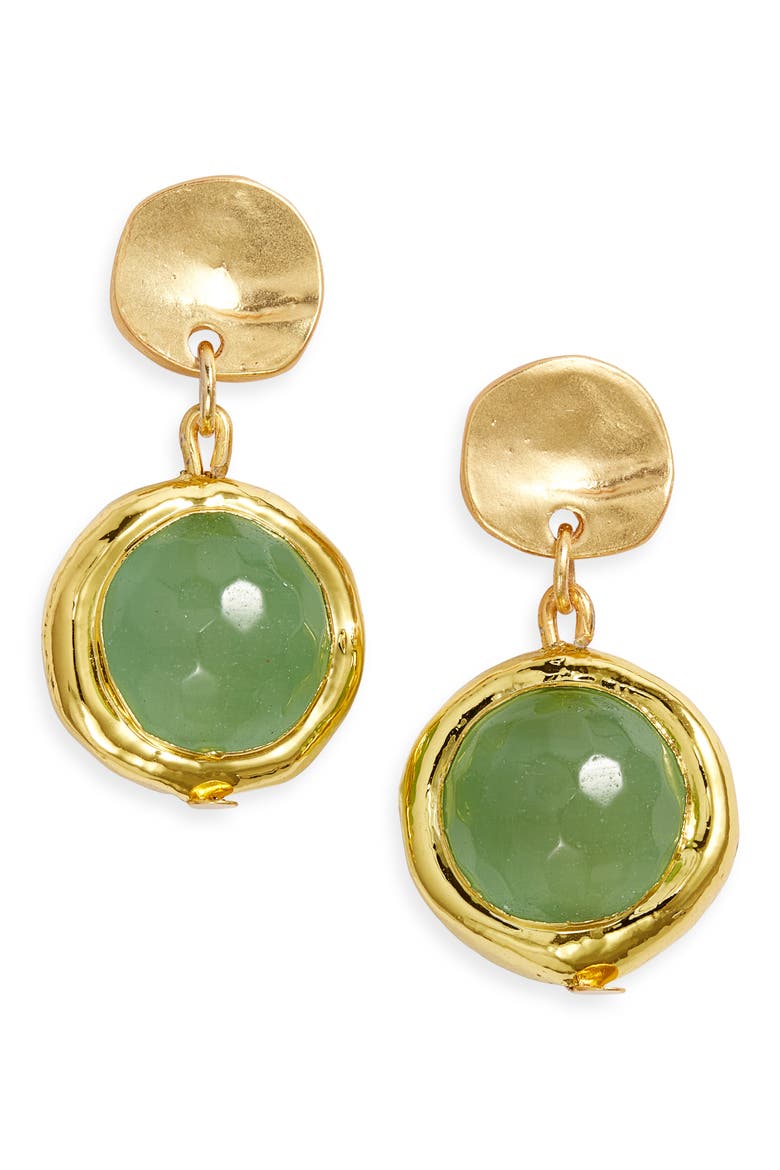 Crystal Drop Earrings, Main, color, GOLD