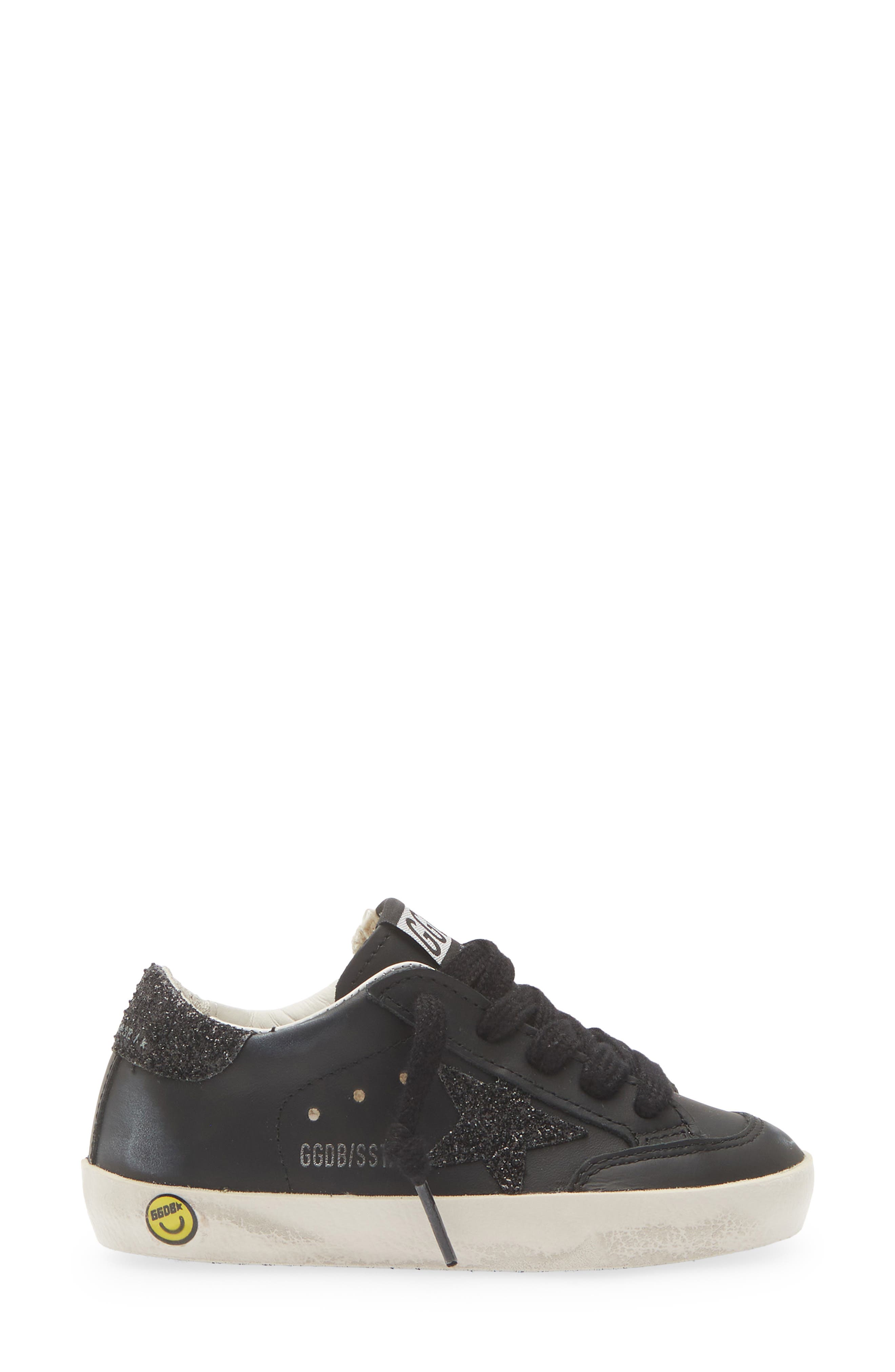 Kids' Super-Star Sneaker, Alternate, color, BLACK