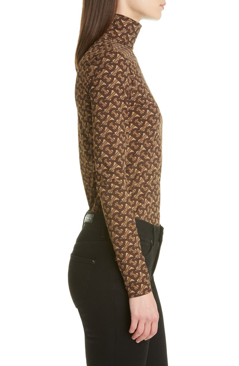 Burberry Trancura TB Monogram Print Stretch Jersey Top, Alternate, color, 