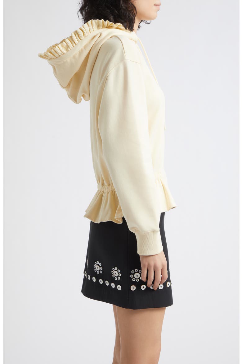 Ruffled Hoodie, Alternate, color, BUTTERCREAM