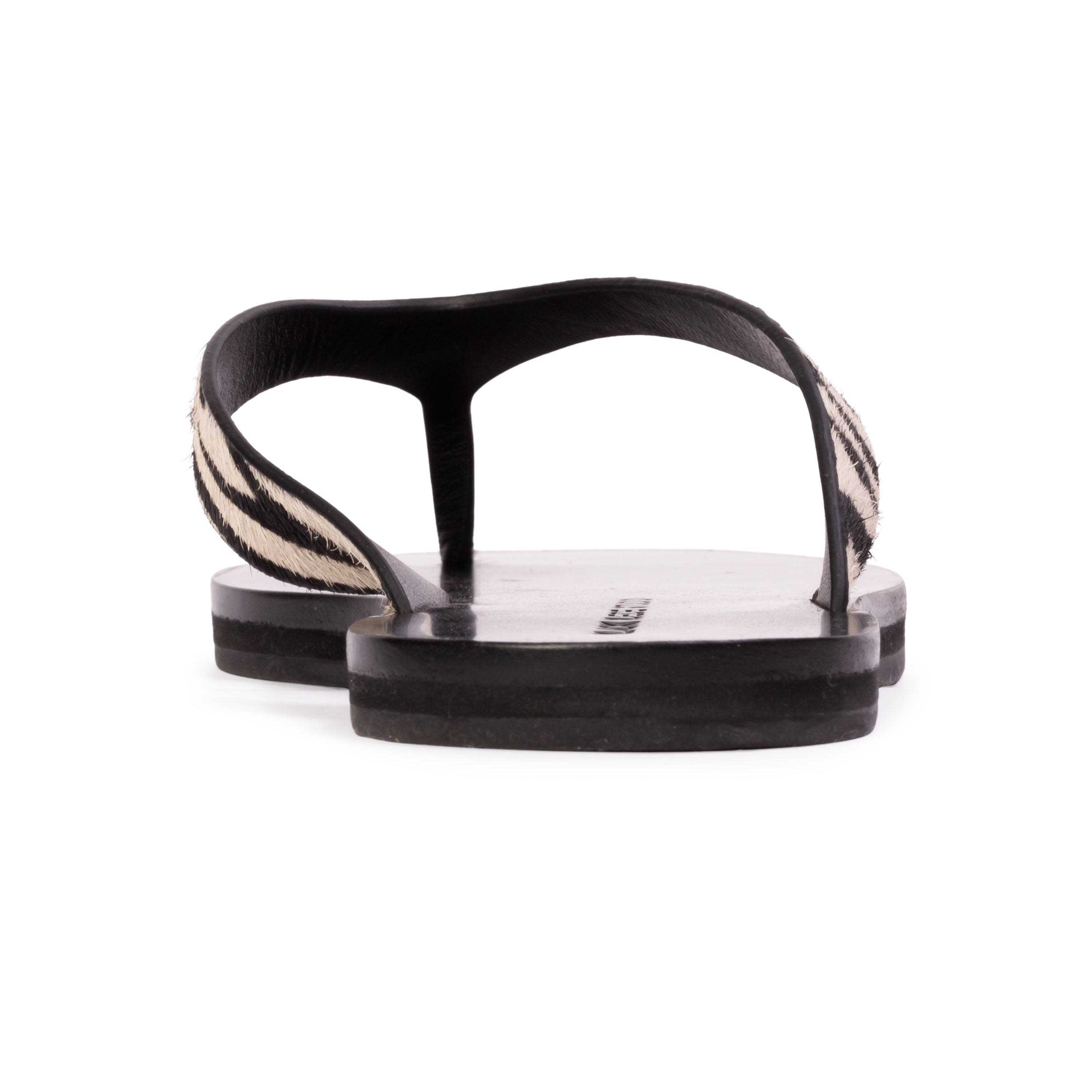 Bae Ponyhair Flip Flop, Alternate, color, Zebra Pony Hair