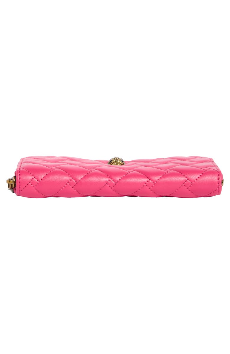 Kurt Geiger London Kensington Zip Around Quilted Wallet, Alternate, color, Pink