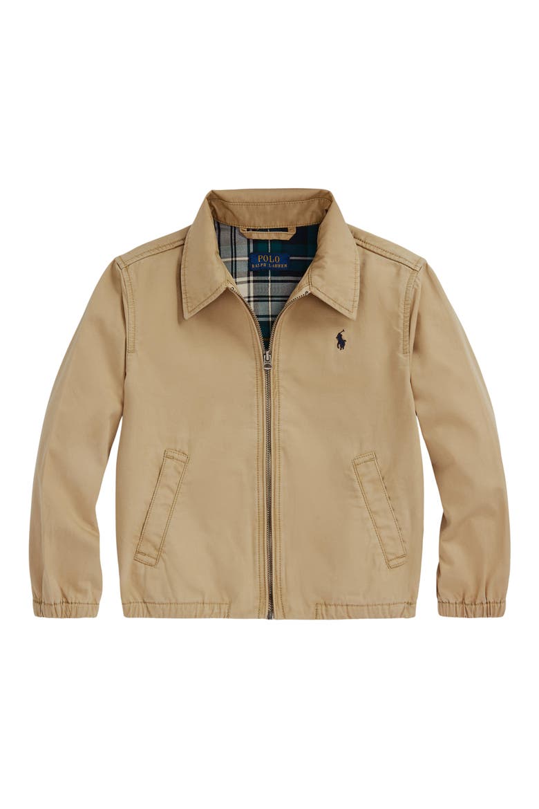 Bayport Cotton Poplin Jacket, Boys, Main, color, CAF TAN
