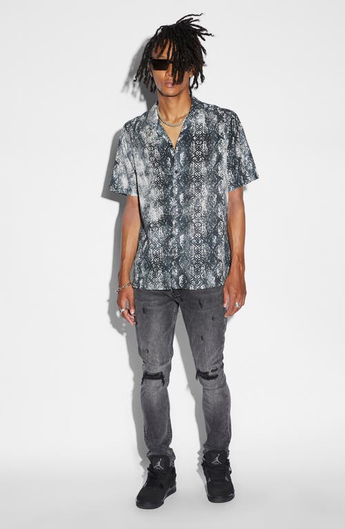 KSUBI KSUBI MAMBA SNAKESKIN PRINT CAMP SHIRT
