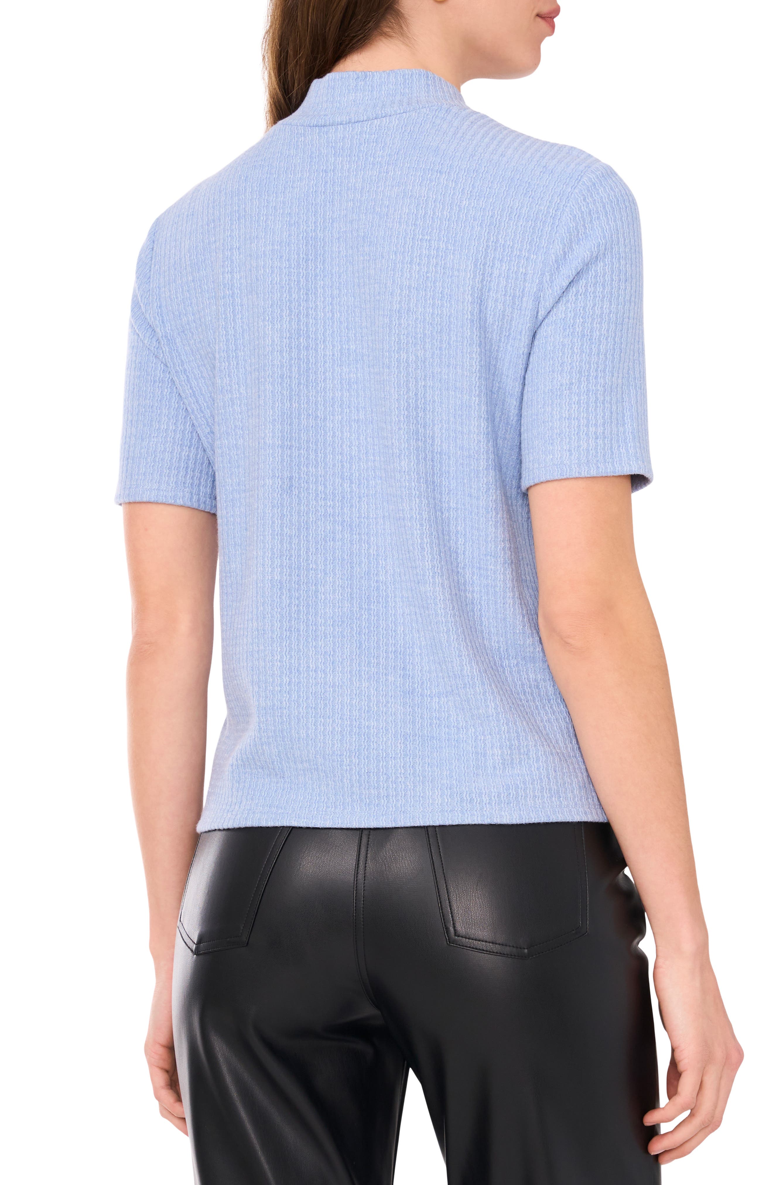 Rib Mock Neck Top - image 2