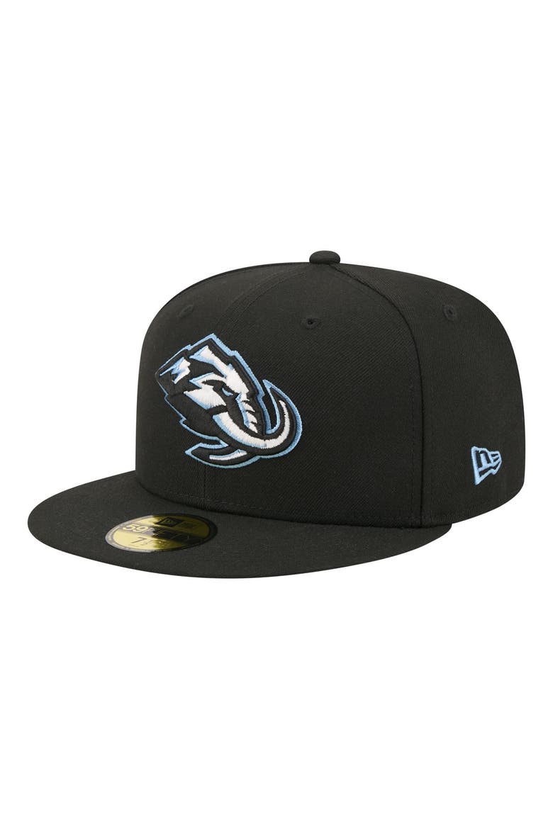 Men's New Era  Black Utah Mammoth Zamboni 59FIFTY Fitted Hat, Alternate, color, Black