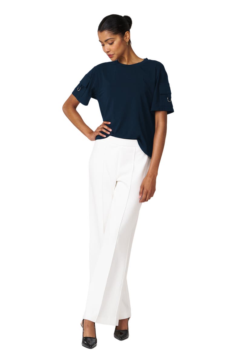 Rebody Active Cargo Short Sleeve Top, Alternate, color, Navy