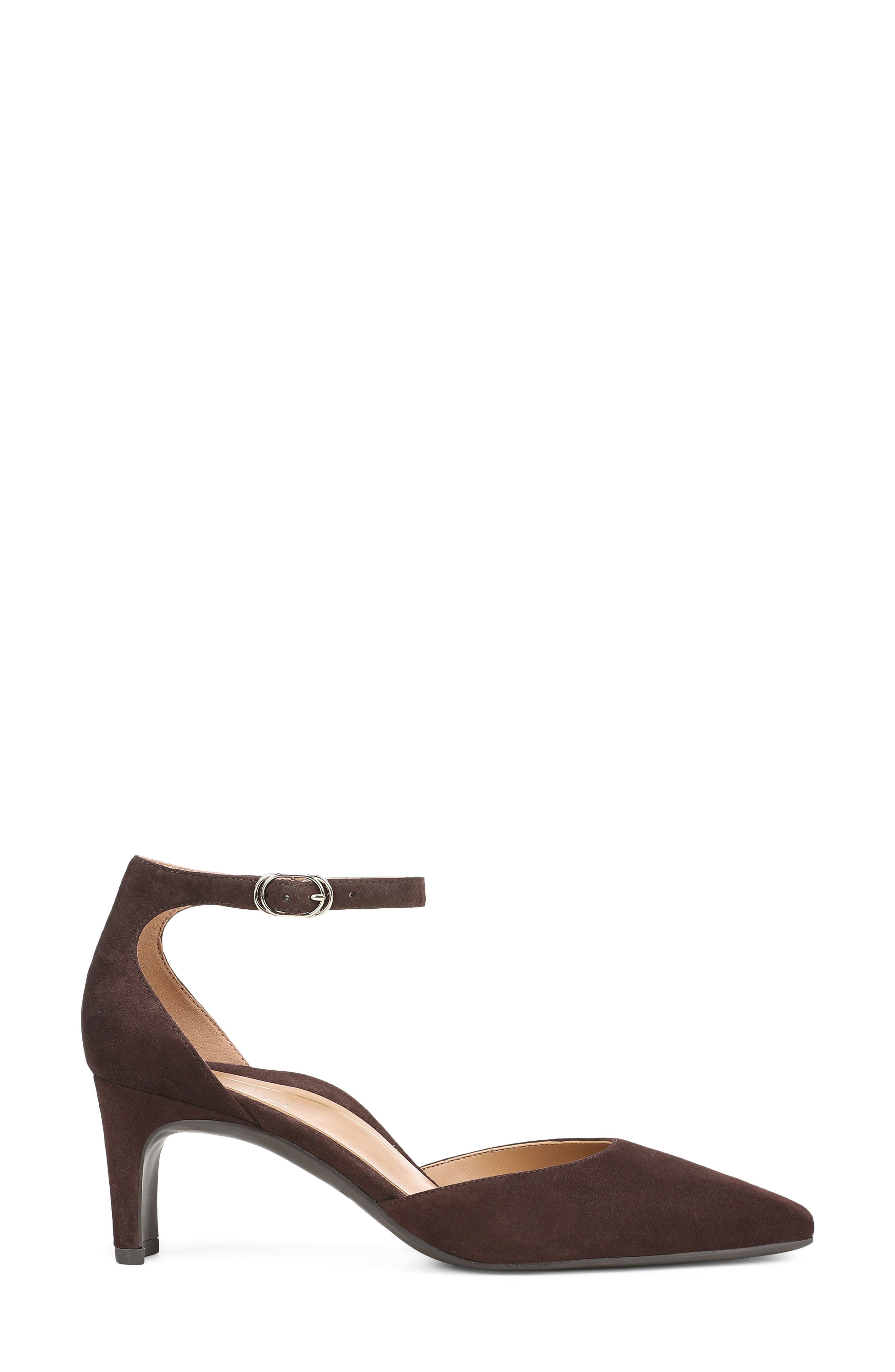 Scarlett Ankle Strap Pump, Alternate, color, CAFE NOIR SUEDE